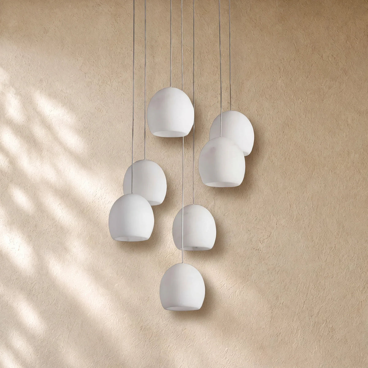 Arican Round Alabaster Chandelier
