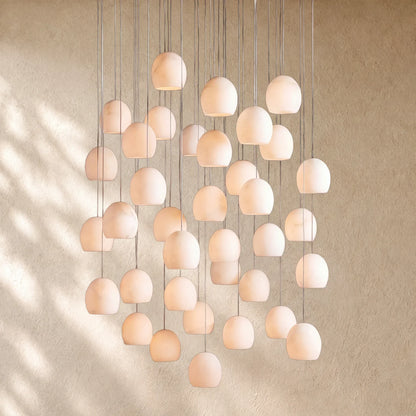 Arican Round Alabaster Chandelier - 36-Light