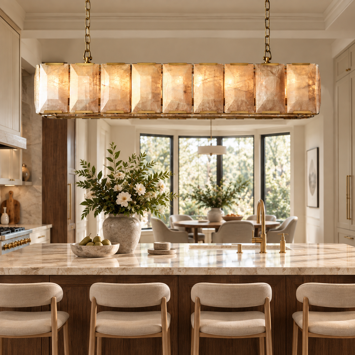 Hadilor Calcite Rectangular Chandelier
