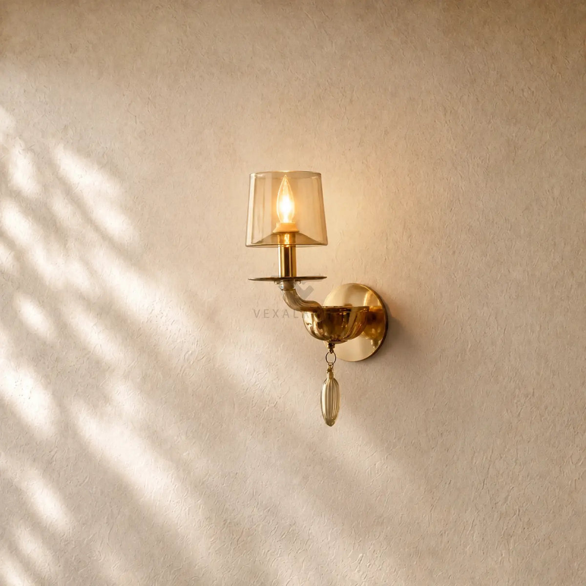 Giulien Amber Glass Sconce