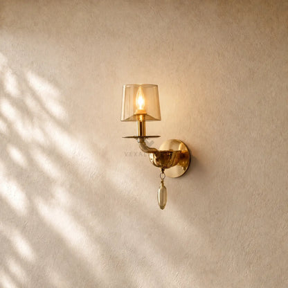 Giulien Amber Glass Sconce