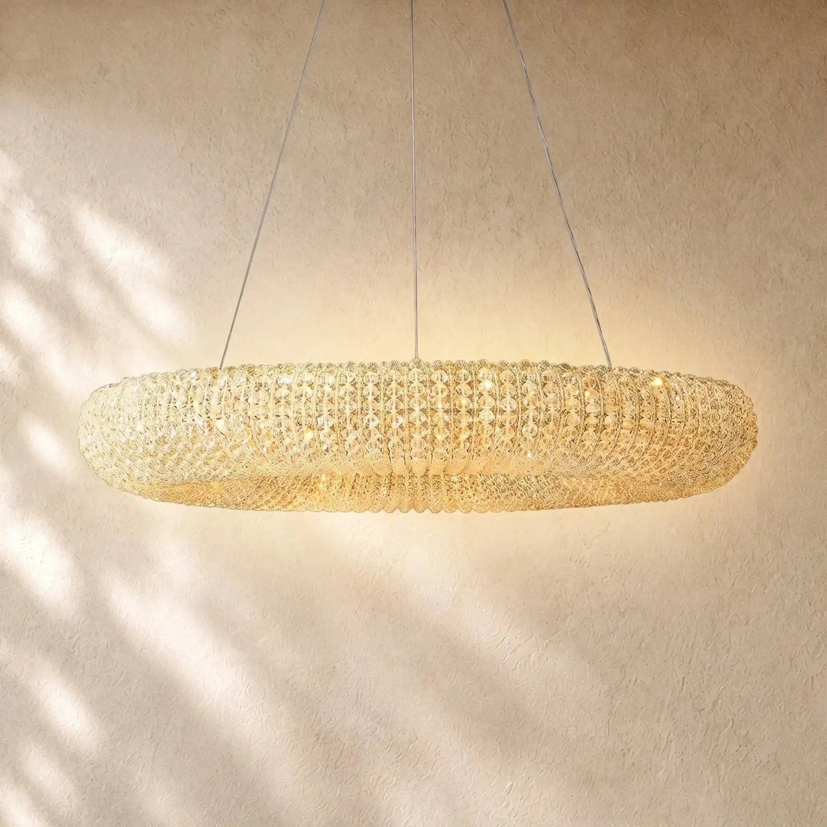 Halo Round Led Chandelier - 32’’ / Clear