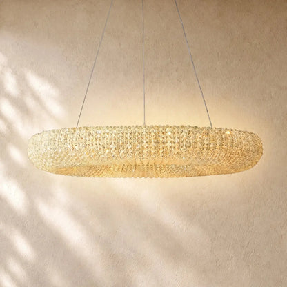 Halo Round Led Chandelier - 32’’ / Clear