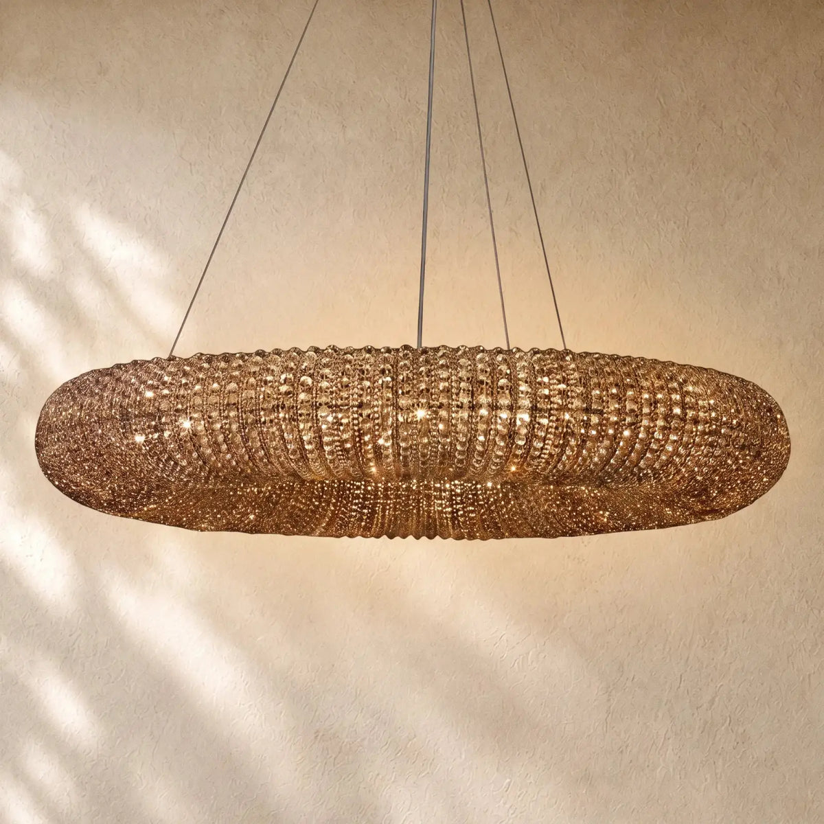 Halo Round Led Chandelier - 41’’ / Smoke