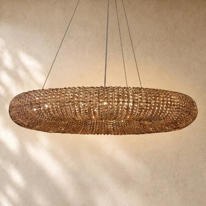 Halo Round Led Chandelier - 41’’ / Smoke