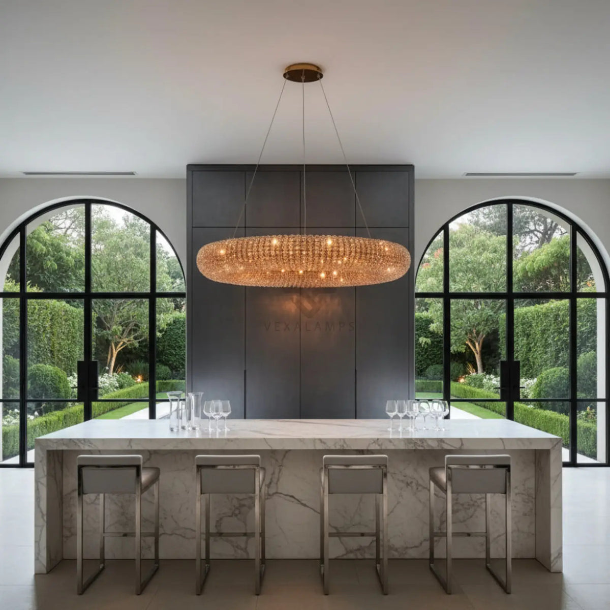 Halo Round Led Chandelier