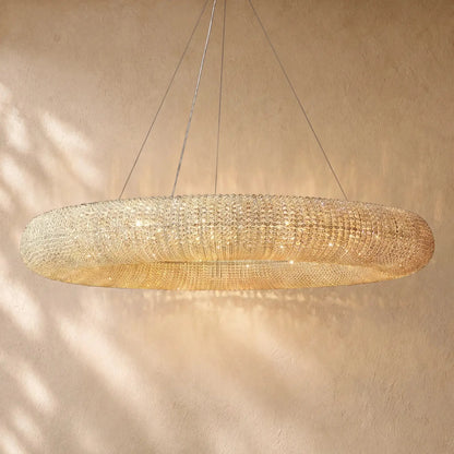 Halo Round Led Chandelier - 72’’ / Clear