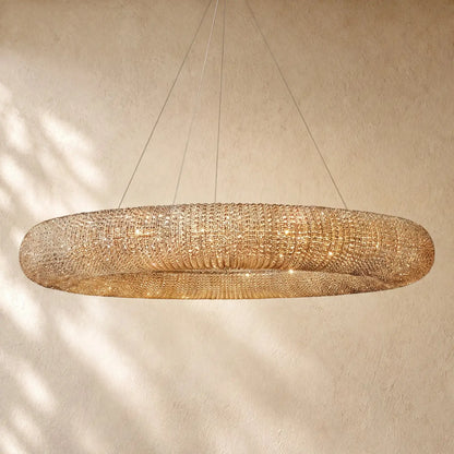 Halo Round Led Chandelier - 72’’ / Smoke