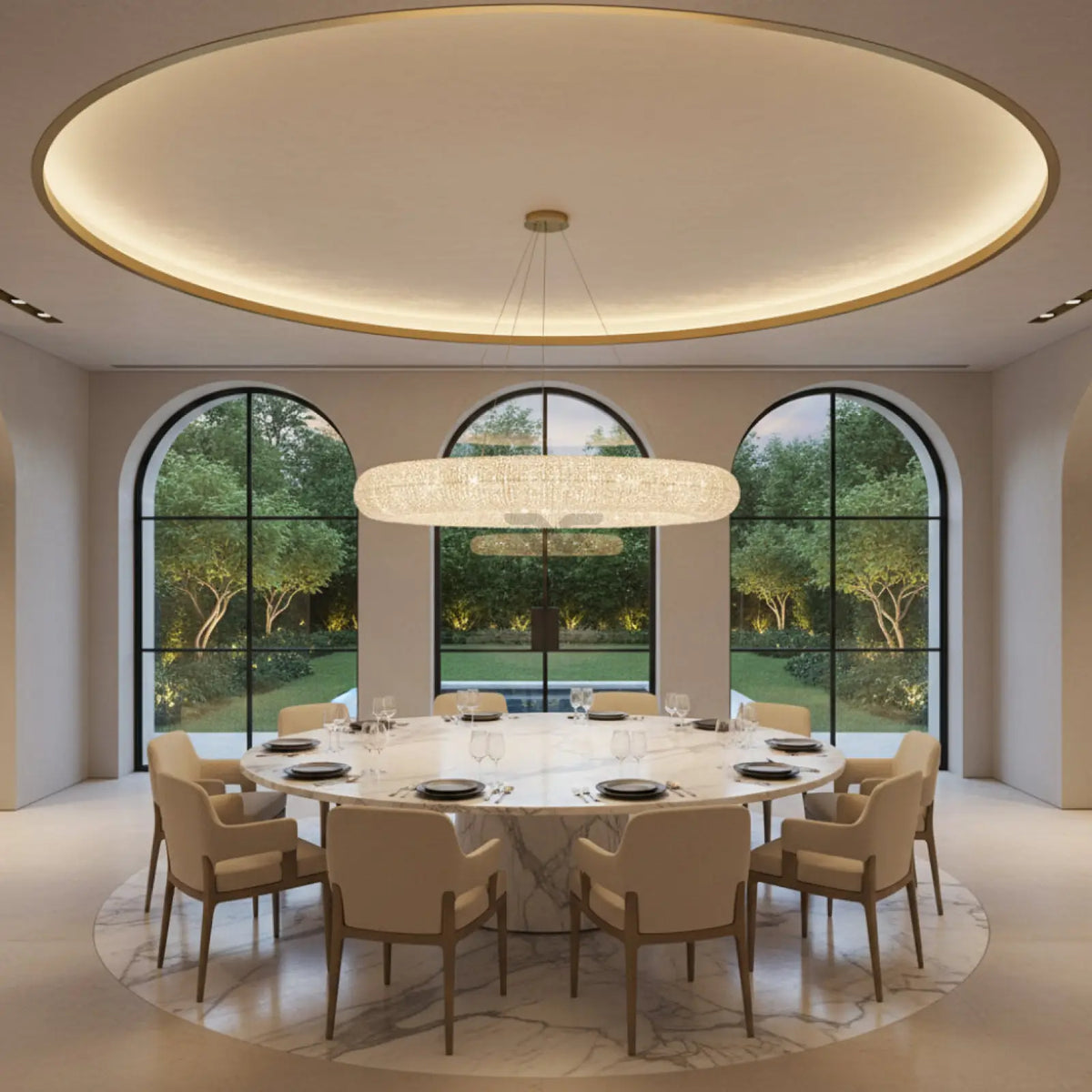 Halo Round Led Chandelier