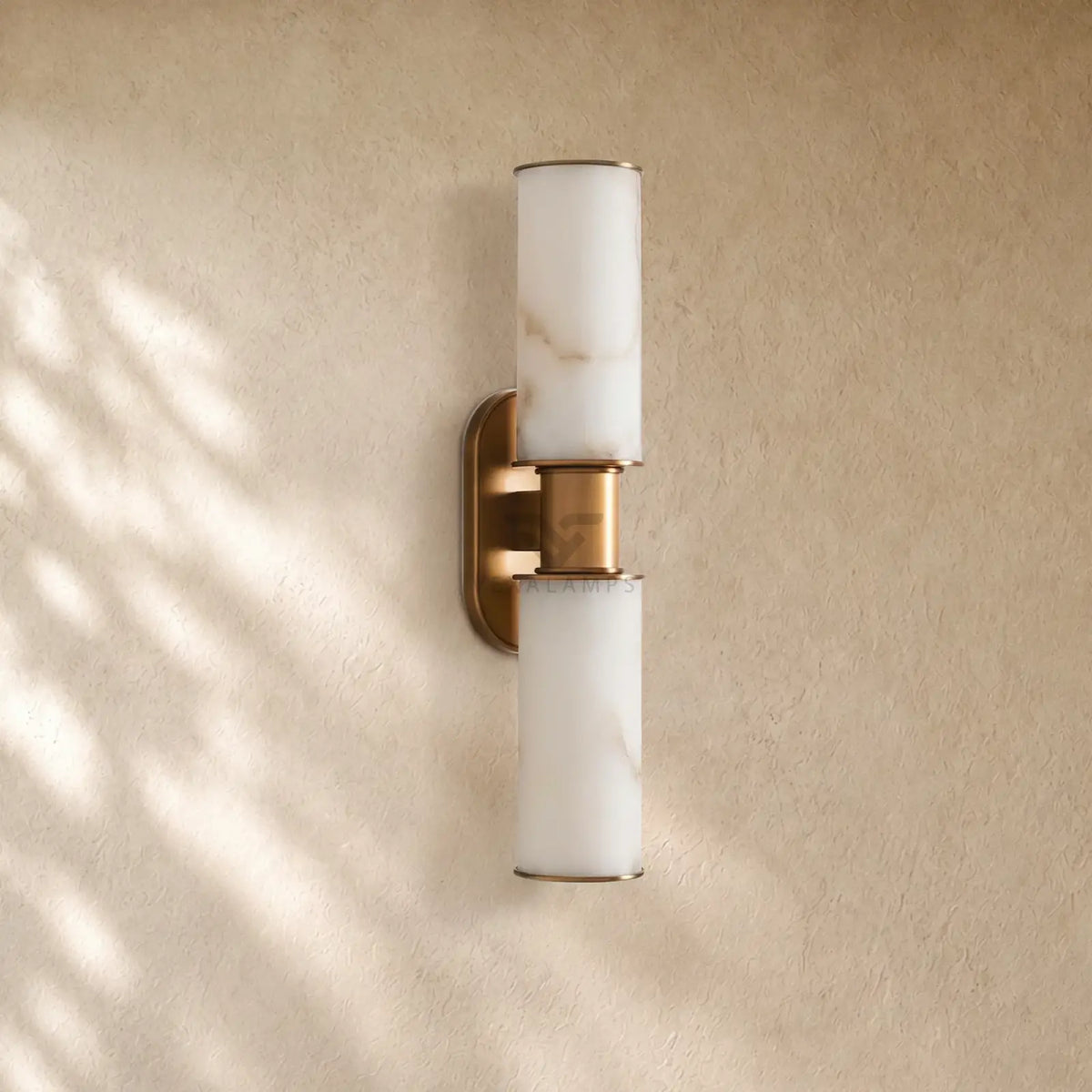 Harlins Alabaster 2-Light Wall Sconce