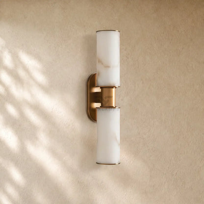 Harlins Alabaster 2-Light Wall Sconce