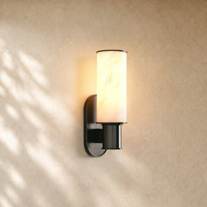 Harlins Alabaster Wall Sconce - Black