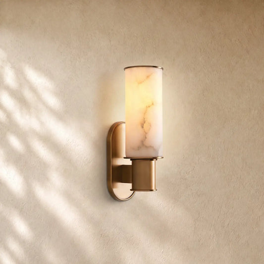 Harlins Alabaster Wall Sconce - Brass