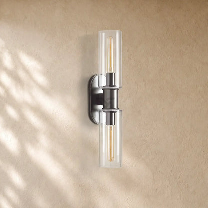 Harlins Clear Glass 2-Light Wall Sconce
