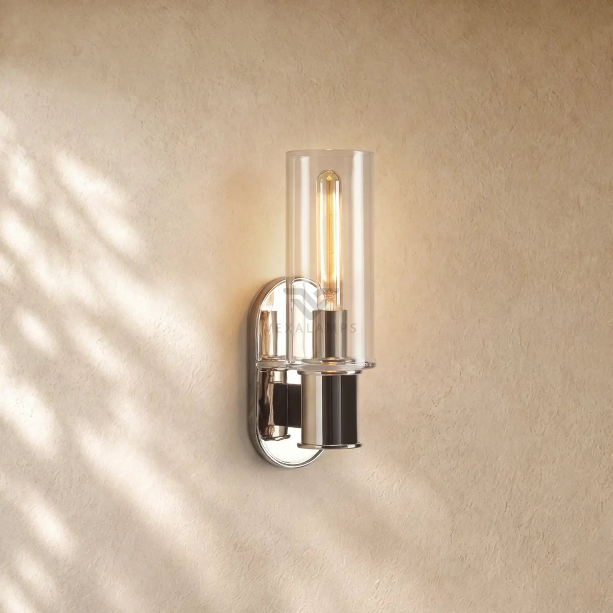Harlins Clear Glass Wall Sconce