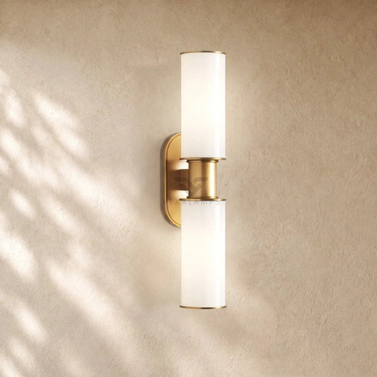 Harlins Modern Milk Glass 2-Light Wall Sconce