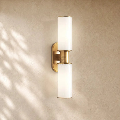 Harlins Modern Milk Glass 2-Light Wall Sconce