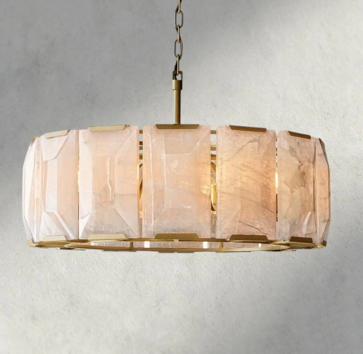 Hartley Alabaster Round Chandelier 19’’ 31’’ 43’’ 60’’ - 31’’ / Brass - chandelier
