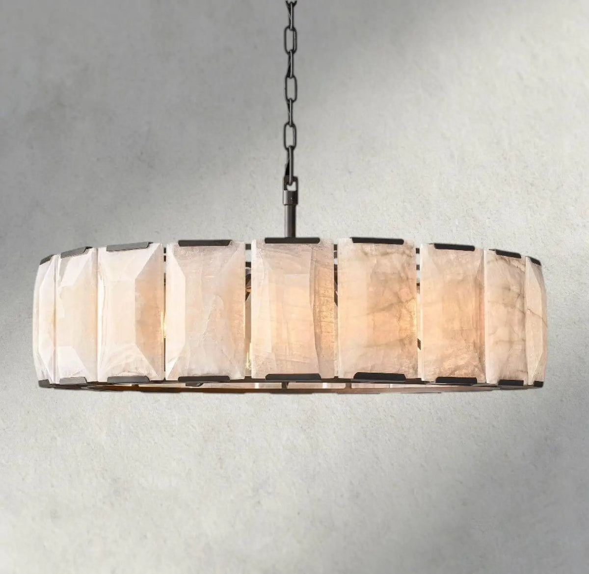 Hartley Alabaster Round Chandelier 19’’ 31’’ 43’’ 60’’ - 43’’ / Bronze - chandelier