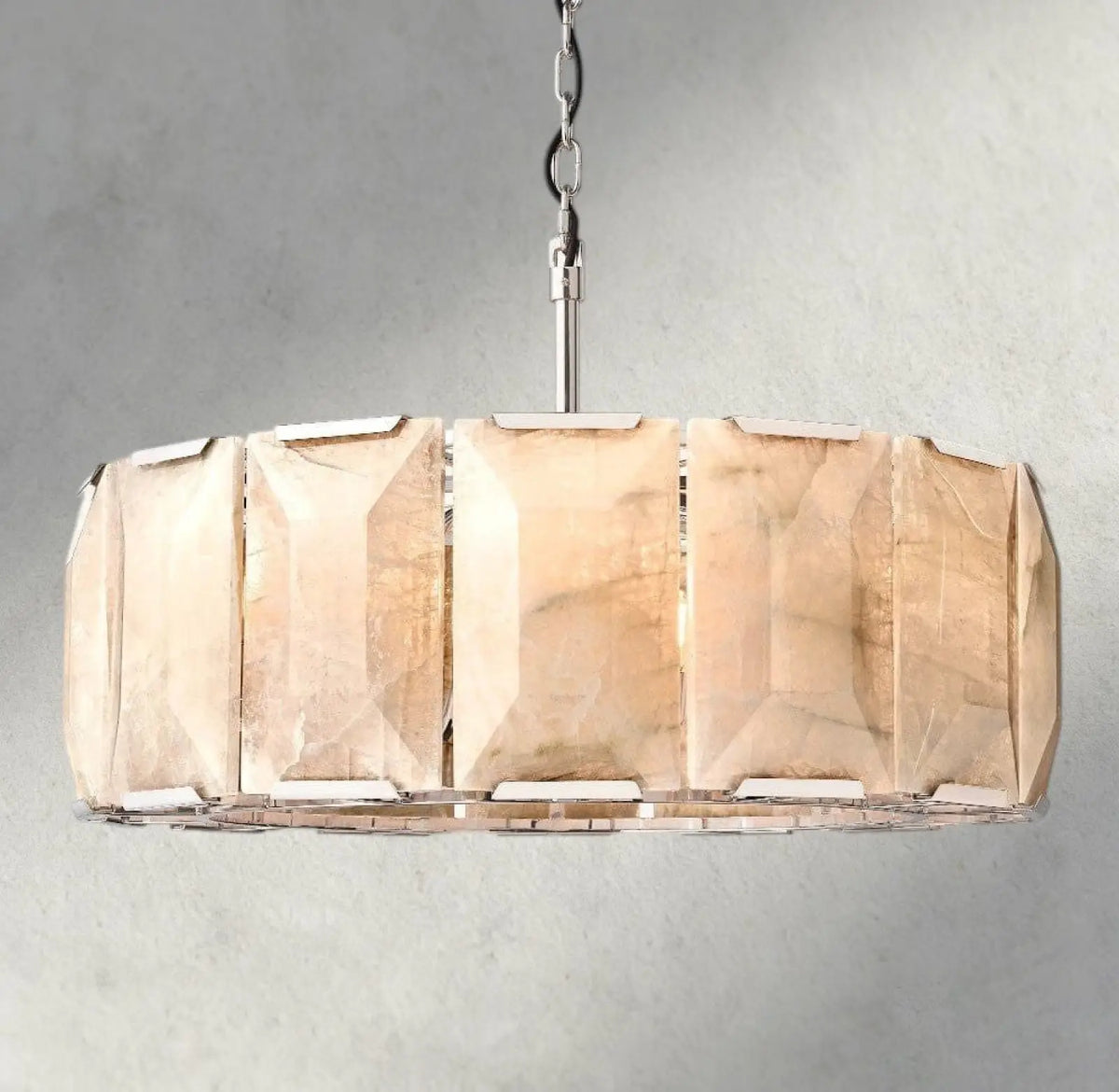 Hartley Alabaster Round Chandelier 19’’ 31’’ 43’’ 60’’ - 31’’ / Nickle - chandelier