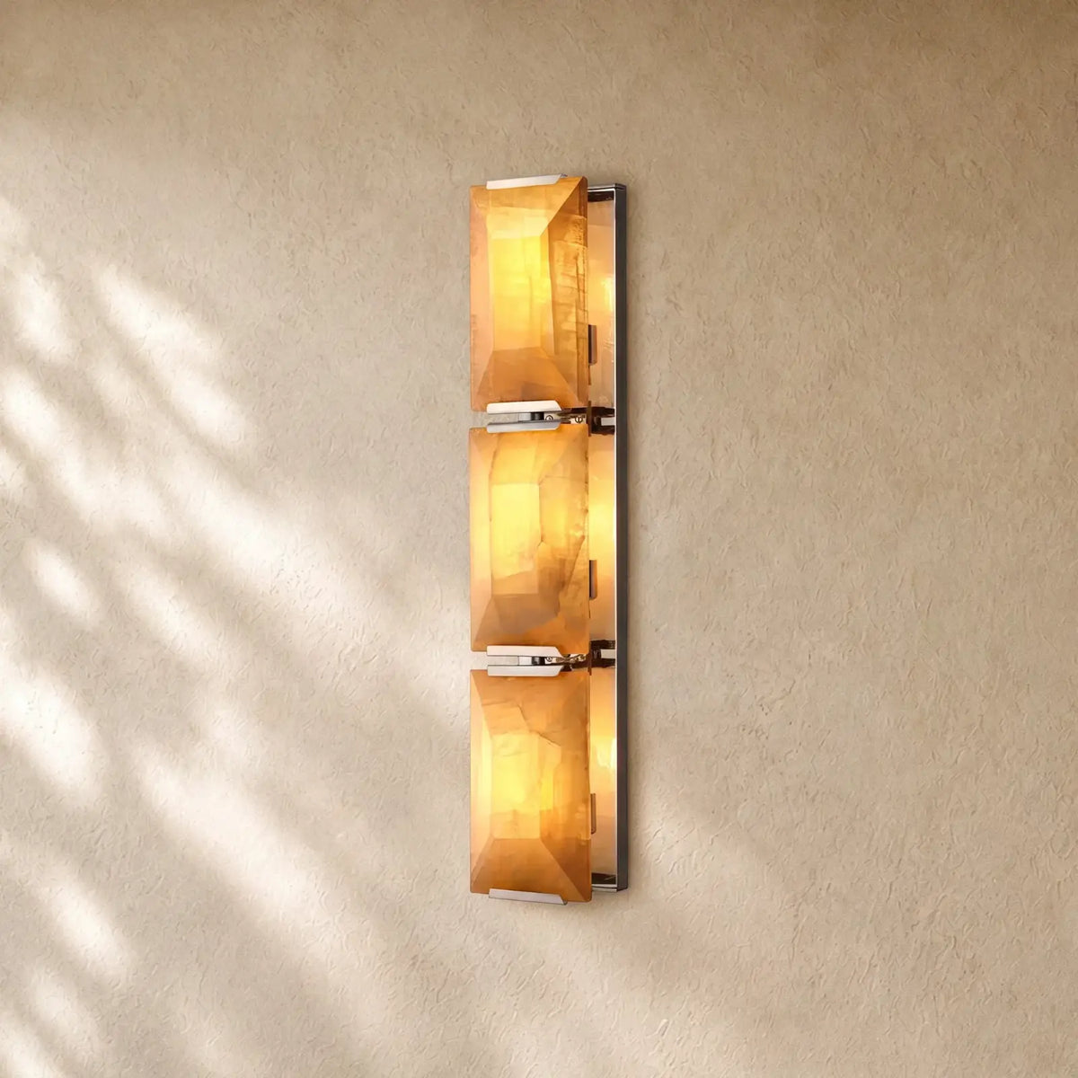 Hartley Alabaster Triple Sconce - Nickel