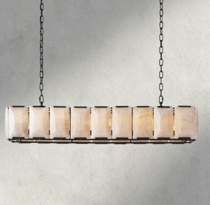 Hartley Alabaster Rectangular Chandelier 42’’ 54’’ 62’’ 74’’ - 62’’ / Bronze - chandelier
