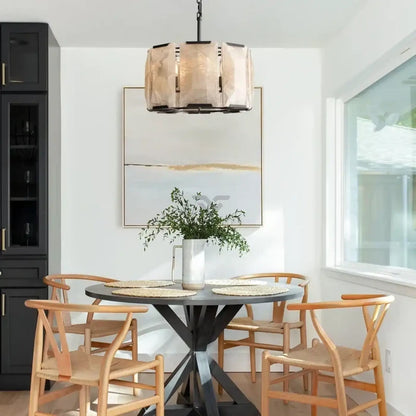 Hartley Calcite Round Alabaster Chandelier