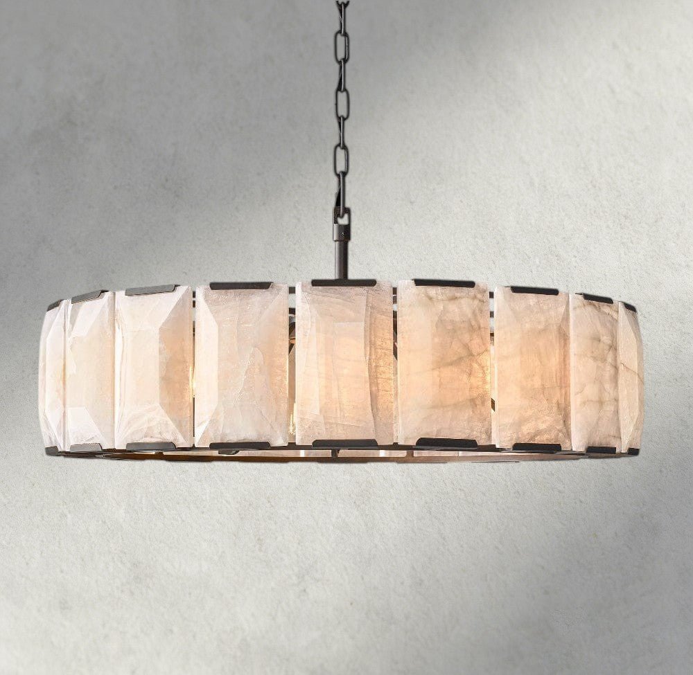 Hartley Alabaster Round Chandelier 19’’ 31’’ 43’’ 60’’ - 43’’ / Bronze - chandelier
