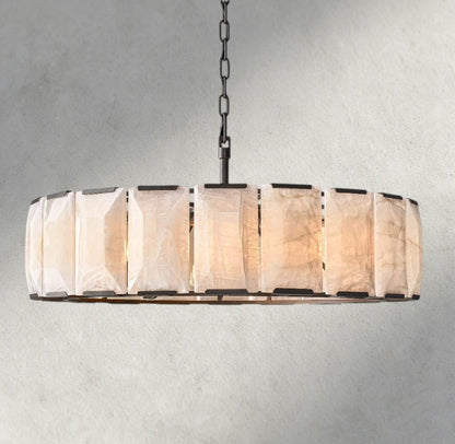 Hartley Alabaster Round Chandelier 19’’ 31’’ 43’’ 60’’ - 43’’ / Bronze - chandelier
