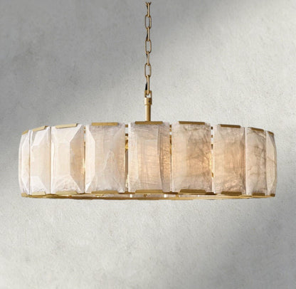 Hartley Alabaster Round Chandelier 19’’ 31’’ 43’’ 60’’ - 43’’ / Brass - chandelier