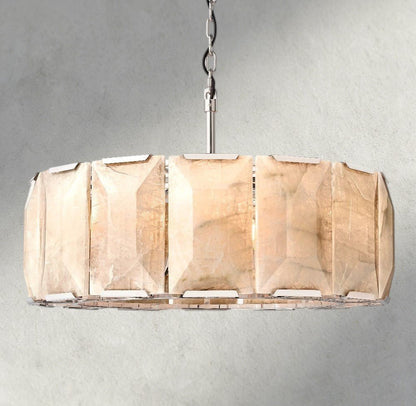 Hartley Alabaster Round Chandelier 19’’ 31’’ 43’’ 60’’ - 31’’ / Nickle - chandelier