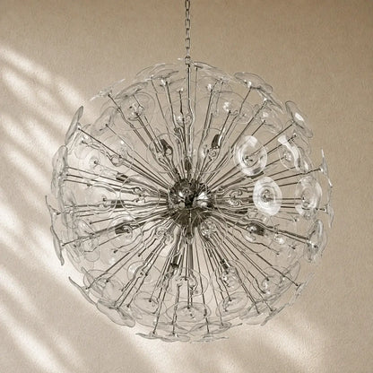 Lili Round Chandelier - Nickel / 19 Light