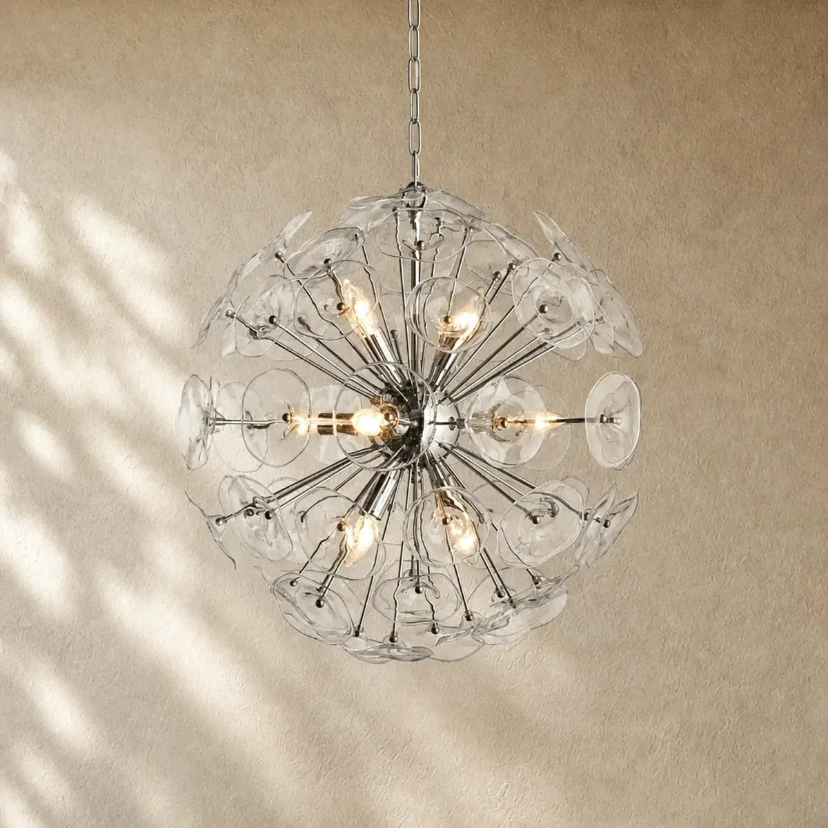 Lili Round Chandelier - Nickel / 8 Light