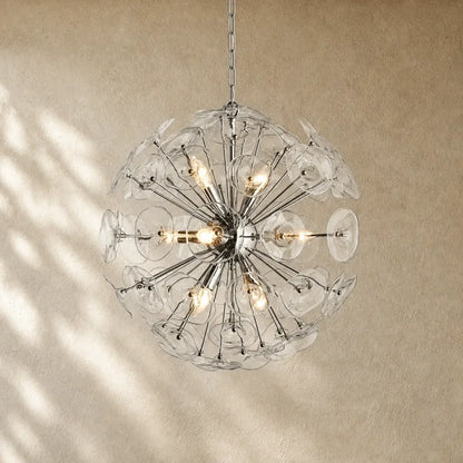 Lili Round Chandelier - Nickel / 8 Light