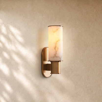 Harlins Alabaster Wall Sconce - Brass
