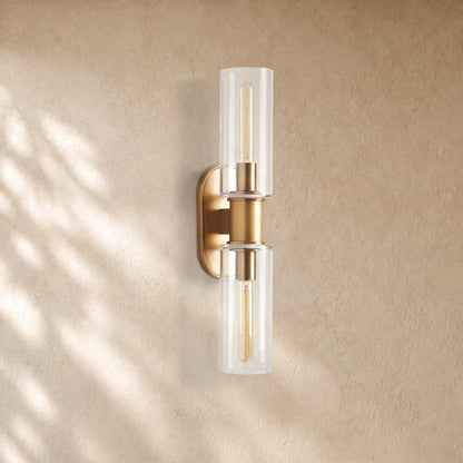 Harlins Clear Glass 2-Light Wall Sconce