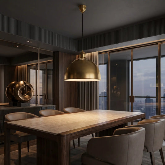 Brass Dome Pendant Light