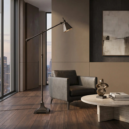 Industrial Adjustable Floor Lamp