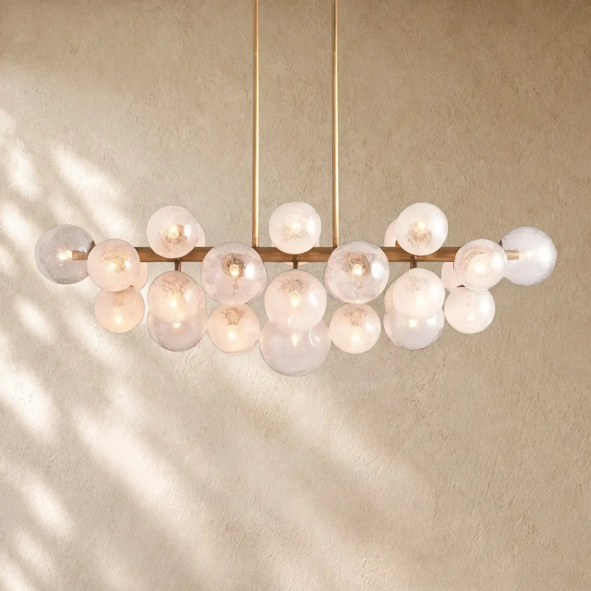 Mandozan Linear Chandelier - Brass
