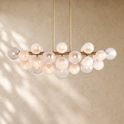 Mandozan Linear Chandelier - Brass