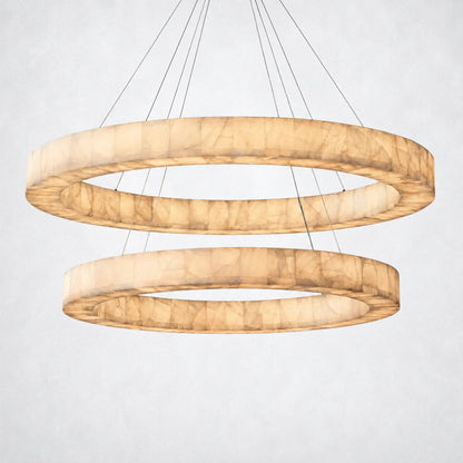 Marquise 2-Tier Round Chandelier 60’’ - Bronze - Chandelier