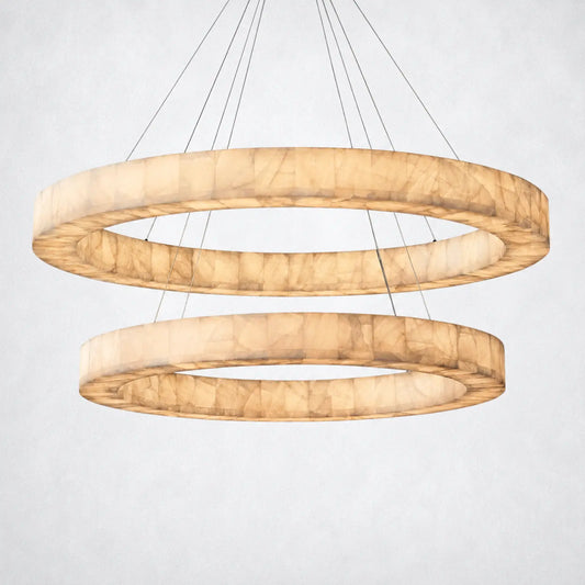 Marquise 2-Tier Round Chandelier 60’’ - Bronze - Chandelier