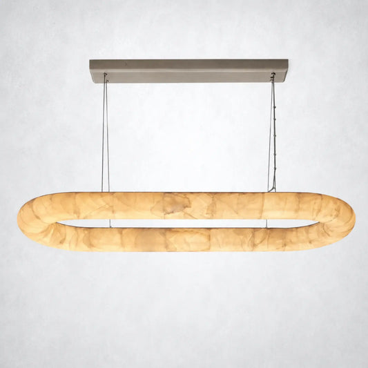 Marquise Lisa Oval Chandelier 57″ - Satin Nickel - Chandelier