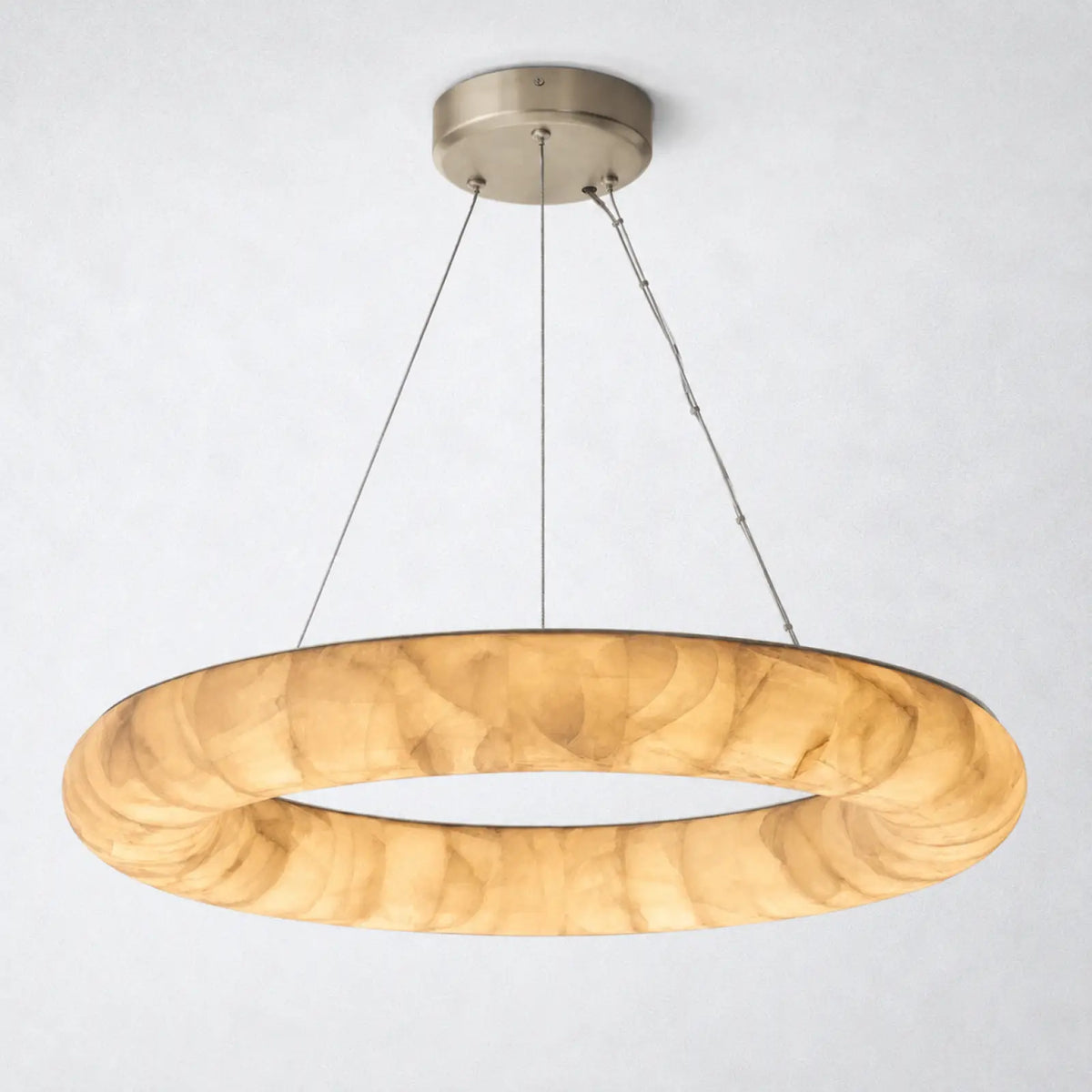 Marquise Lisa Round Chandelier 31″ - Satin Nickel - Chandelier