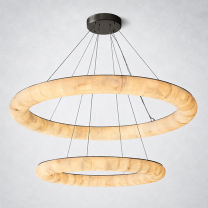 Marquise Lisa Two-Tiered Round Chandelier 61″ - Bronze - Chandelier