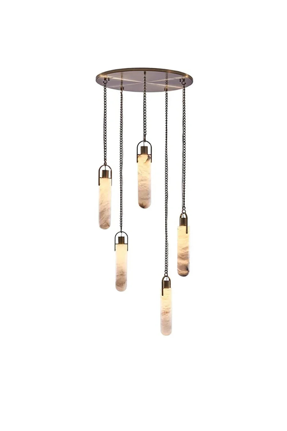 Multi-head Alabaster Cylindrical Chandelier - view 28 | vexalamps