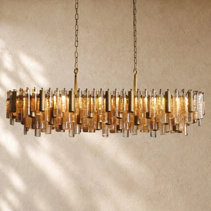 Neva Linear Chandelier - Brass