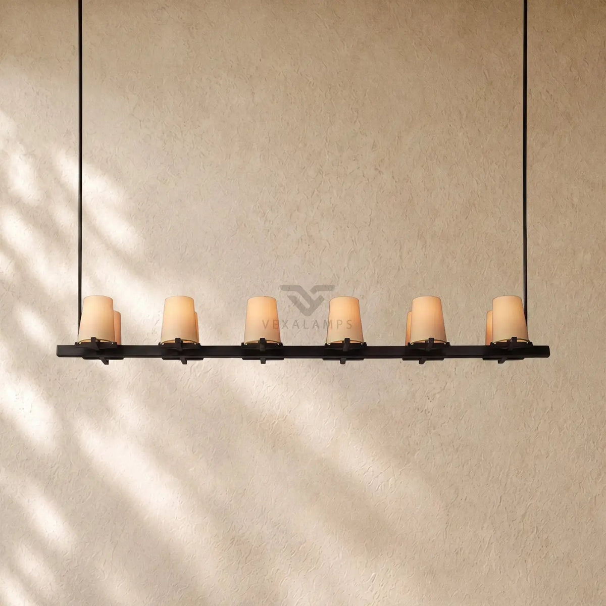 Pauillacia Fabric Shade Linear Chandelier
