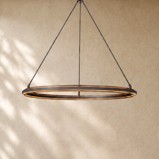 Perralte Round Chandelier - Forged Iron / 36’’