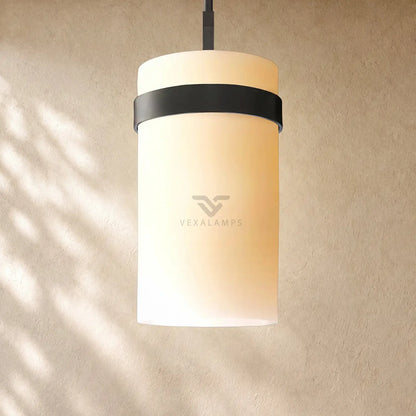 Ravella Milk Glass Cord Pendant